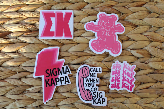 Pink Sorority Sticker Sets
